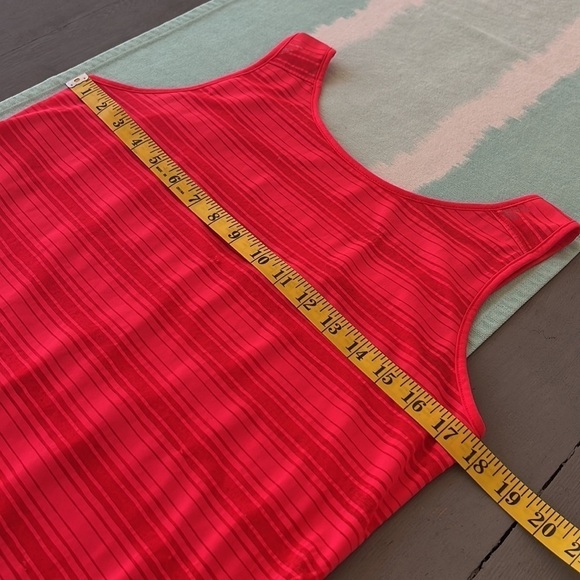 Athleta Semi Sheer Stripe Sleeveless Layered Athletic Tank Top - Picture 7 of 9